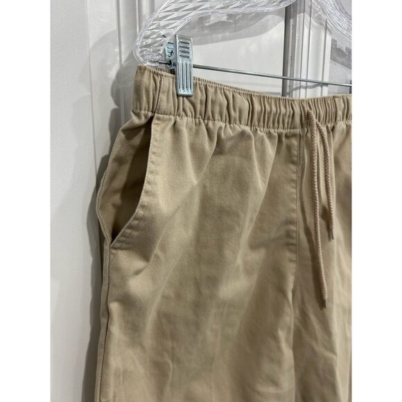 Coral Bay Petite Womens Beige Elastic Waist Capri Pants Sz PL - Picture 4 of 9